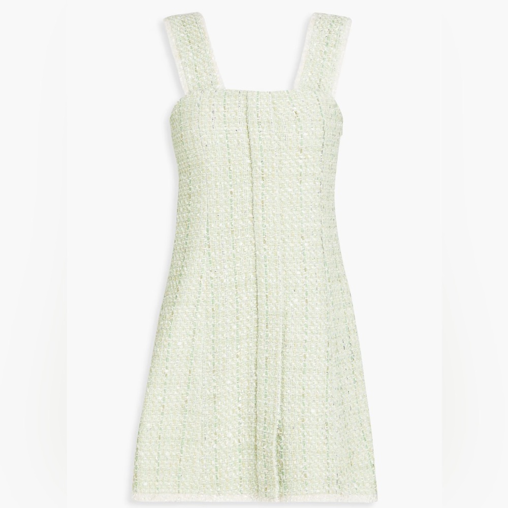 Maje Metallic bouclé-tweed mini dress size 38